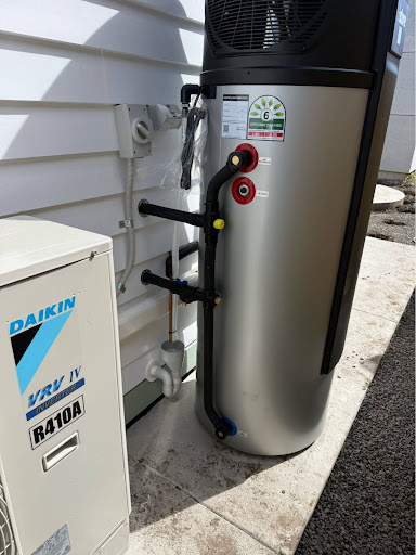 Heat pump installation.