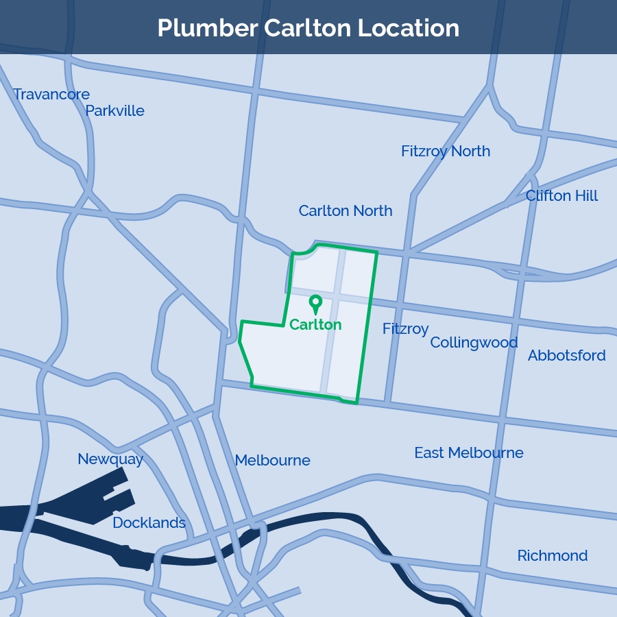 Map of Plumber in Carlton