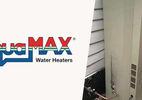Aquamax hot water unit with logo