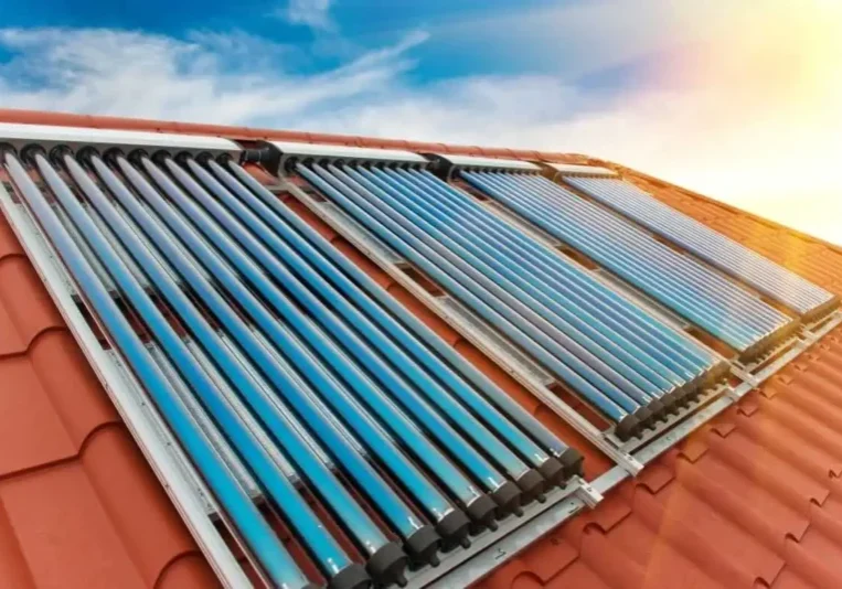 Solar Hot Water Unit Panel Installation