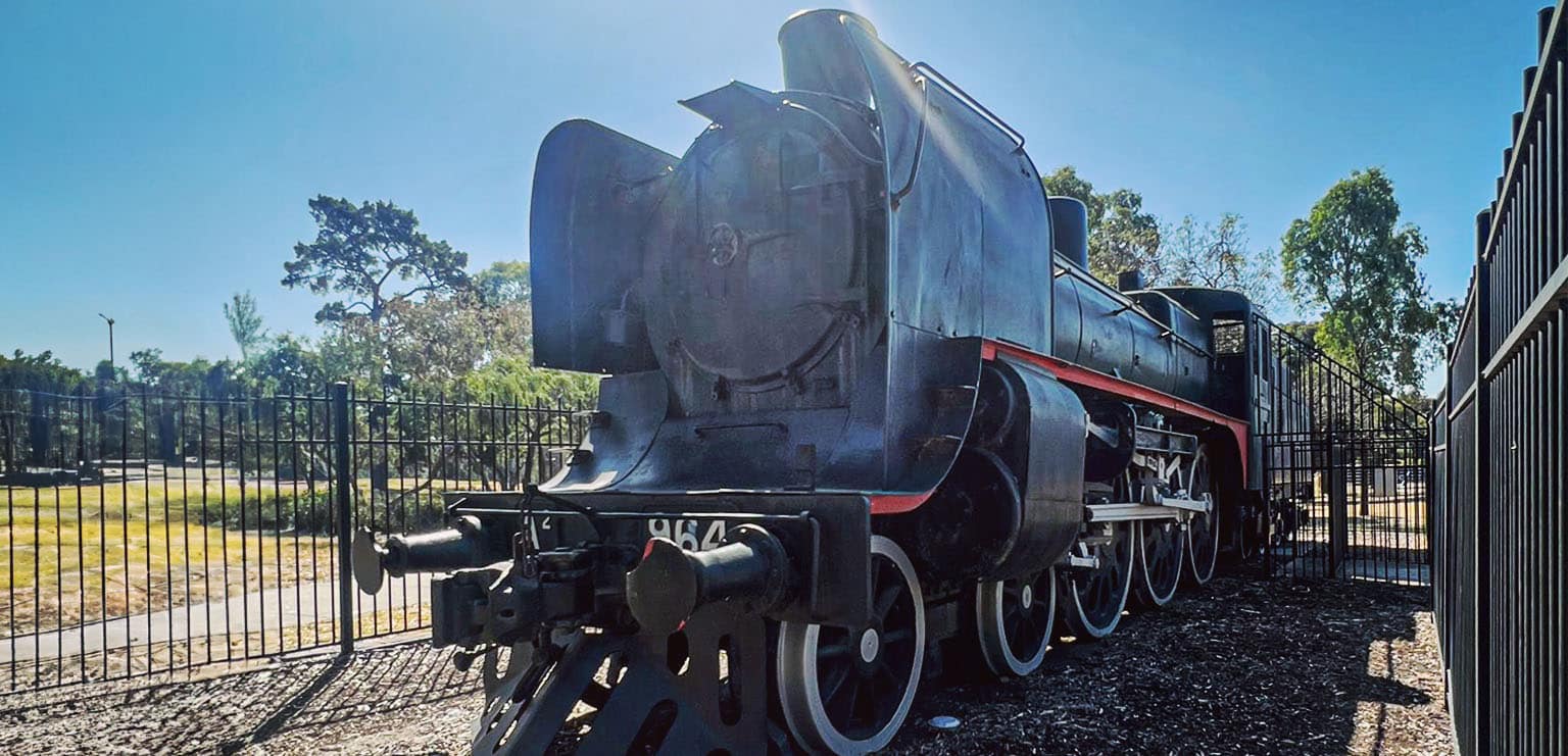 old steam train in Edwardes Lake park